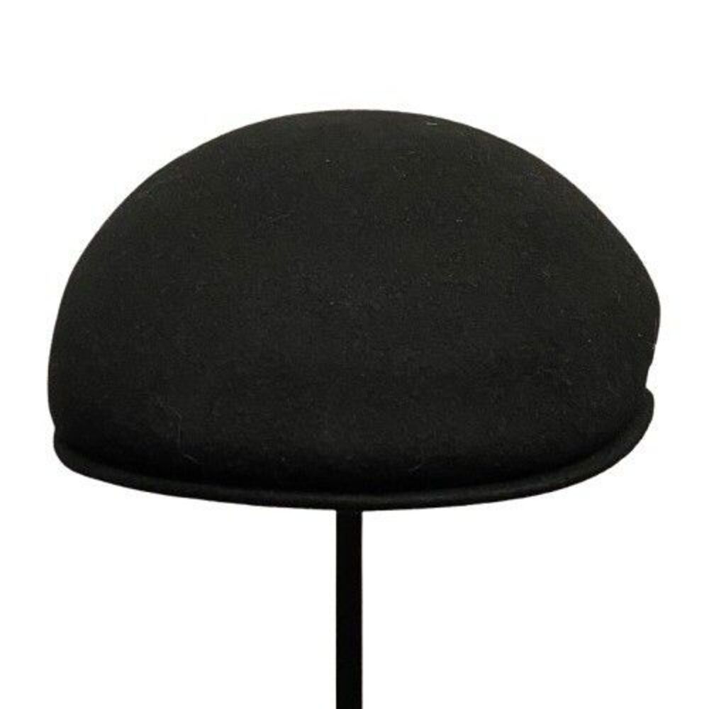 Jos A Bank Black 100% Wool Ivy Cap Flat Driving Hat Mens Size Medium Solid